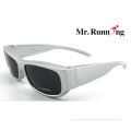 Luxurious Adult Protective Polarized Fit Over Sunglasses With White Frame
